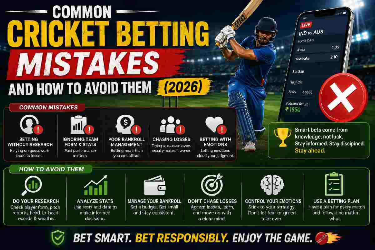 Common Cricket Betting Mistakes and How to Avoid Them (2026)